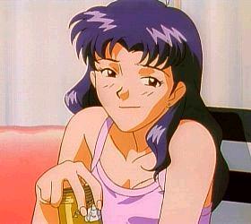 Misato from Evangelion (casual mode)