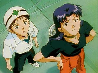 Shinji and Misato from Evangelion